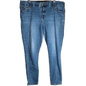 LuLaRoe Simply Comfortable Jeans Womens 42 Blue Denim Stretch Waistband Casual